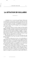 La situation en Hollande